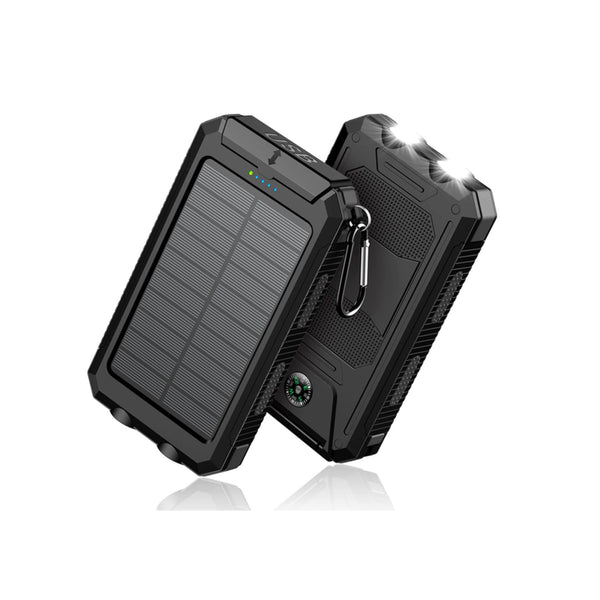 Power Bank Solar Portátil 10.000 mAh — Batería de Emergencia que se Carga con el Sol