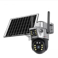 Cámara Solar Doble Lente 360° con Panel Solar