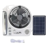 Ventilador Solar Recargable 8028 — Aire Fresco Sin Depender de la Energía Eléctrica